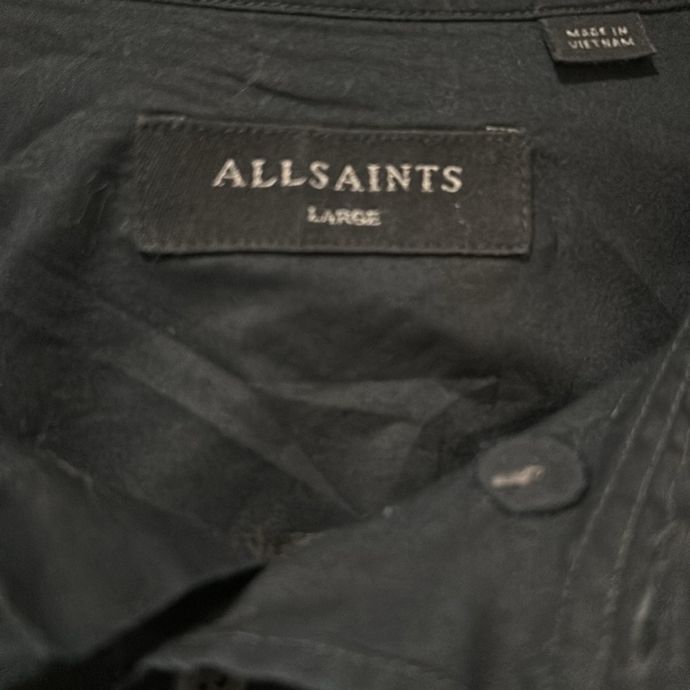 AllSaints Men's Black Button-Down Shirt - Picture 2 of 2